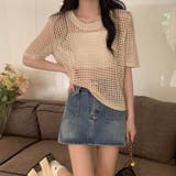 メッシュニット 透かし編み 韓国ファッション | COCOMOMO | 詳細画像7