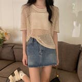 メッシュニット 透かし編み 韓国ファッション | COCOMOMO | 詳細画像8