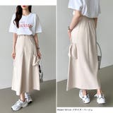 カーゴスカート ロングスカート ドロストポケット付き | COCOMOMO | 詳細画像12 