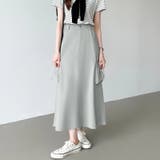 カーゴスカート ロングスカート ドロストポケット付き | COCOMOMO | 詳細画像2 