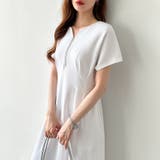 前後2way ウエストタックワンピース ハーフジップワンピース | COCOMOMO | 詳細画像42 