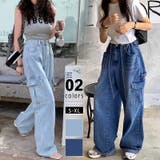 デニムカーゴパンツ デニムパンツ 韓国ファッション | COCOMOMO | 詳細画像1