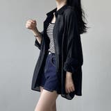 シアーシャツ 夏トップス 長袖シャツ | COCOMOMO | 詳細画像12