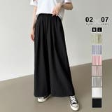 アンクル丈・ブラック | さらっと快適リラクシーワイドパンツ ストライプパンツ ワイドパンツ | COCOMOMO