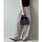 さらっと快適リラクシーワイドパンツ ストライプパンツ ワイドパンツ | COCOMOMO | 詳細画像3 