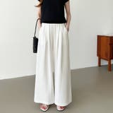 さらっと快適リラクシーワイドパンツ ストライプパンツ ワイドパンツ | COCOMOMO | 詳細画像10 