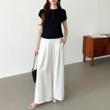 さらっと快適リラクシーワイドパンツ ストライプパンツ ワイドパンツ | COCOMOMO | 詳細画像17 