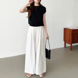 さらっと快適リラクシーワイドパンツ ストライプパンツ ワイドパンツ | COCOMOMO | 詳細画像18 