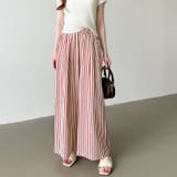 さらっと快適リラクシーワイドパンツ ストライプパンツ ワイドパンツ | COCOMOMO | 詳細画像21 