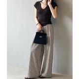 さらっと快適リラクシーワイドパンツ ストライプパンツ ワイドパンツ | COCOMOMO | 詳細画像7 