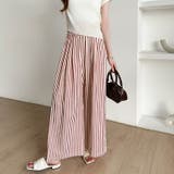 さらっと快適リラクシーワイドパンツ ストライプパンツ ワイドパンツ | COCOMOMO | 詳細画像25 