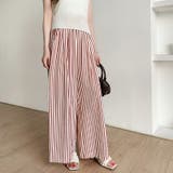 さらっと快適リラクシーワイドパンツ ストライプパンツ ワイドパンツ | COCOMOMO | 詳細画像26 