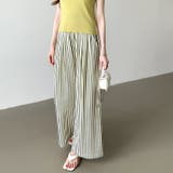さらっと快適リラクシーワイドパンツ ストライプパンツ ワイドパンツ | COCOMOMO | 詳細画像28 