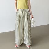 さらっと快適リラクシーワイドパンツ ストライプパンツ ワイドパンツ | COCOMOMO | 詳細画像32 