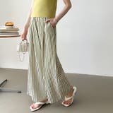 さらっと快適リラクシーワイドパンツ ストライプパンツ ワイドパンツ | COCOMOMO | 詳細画像34 
