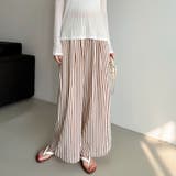 さらっと快適リラクシーワイドパンツ ストライプパンツ ワイドパンツ | COCOMOMO | 詳細画像40 