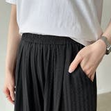 さらっと快適リラクシーワイドパンツ ストライプパンツ ワイドパンツ | COCOMOMO | 詳細画像52 
