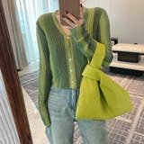 vネックカーディガン リブニット 韓国ファッション | COCOMOMO | 詳細画像11 