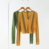 vネックカーディガン リブニット 韓国ファッション | COCOMOMO | 詳細画像15 