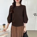 ニットトップス 立体フォルム オフィスカジュアル | COCOMOMO | 詳細画像34