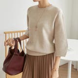 ニットトップス 立体フォルム オフィスカジュアル | COCOMOMO | 詳細画像13