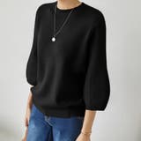 ニットトップス 立体フォルム オフィスカジュアル | COCOMOMO | 詳細画像18