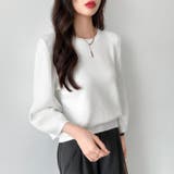 ニットトップス 立体フォルム オフィスカジュアル | COCOMOMO | 詳細画像27