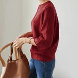 ニットトップス 立体フォルム オフィスカジュアル | COCOMOMO | 詳細画像5