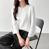 ニットトップス 立体フォルム オフィスカジュアル | COCOMOMO | 詳細画像30