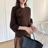 ニットトップス 立体フォルム オフィスカジュアル | COCOMOMO | 詳細画像33