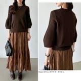 ニットトップス 立体フォルム オフィスカジュアル | COCOMOMO | 詳細画像35