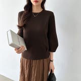 ニットトップス 立体フォルム オフィスカジュアル | COCOMOMO | 詳細画像36