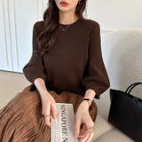 ニットトップス 立体フォルム オフィスカジュアル | COCOMOMO | 詳細画像37