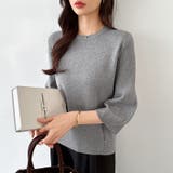 ニットトップス 立体フォルム オフィスカジュアル | COCOMOMO | 詳細画像45