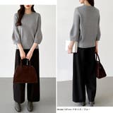 ニットトップス 立体フォルム オフィスカジュアル | COCOMOMO | 詳細画像48