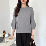 ニットトップス 立体フォルム オフィスカジュアル | COCOMOMO | 詳細画像49