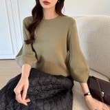 ニットトップス 立体フォルム オフィスカジュアル | COCOMOMO | 詳細画像56