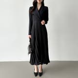 プリーツワンピース ベルト付きカシュクールワンピース オフィスカジュアル | COCOMOMO | 詳細画像3 