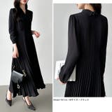 プリーツワンピース ベルト付きカシュクールワンピース オフィスカジュアル | COCOMOMO | 詳細画像5 