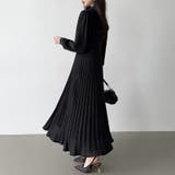 プリーツワンピース ベルト付きカシュクールワンピース オフィスカジュアル | COCOMOMO | 詳細画像6 