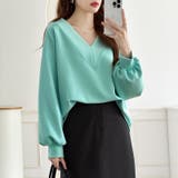 ダンボールトレーナー Vネックトップス オーバーサイズ | COCOMOMO | 詳細画像53 