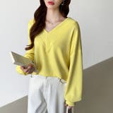 ダンボールトレーナー Vネックトップス オーバーサイズ | COCOMOMO | 詳細画像58 