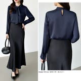 ボウタイブラウス きれいめブラウス オフィスカジュアル | COCOMOMO | 詳細画像47 