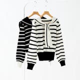 セーラーカラー ボーダーニット 韓国ファッション | COCOMOMO | 詳細画像11 