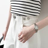 新色登場！楽革命デニム 疲れないストレッチデニム ウエスト調整ボタン付き | COCOMOMO | 詳細画像49 