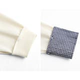 ギンガムチェックスカーフ付き 重ね着風トレーナー 長袖カットソー | COCOMOMO | 詳細画像23 