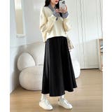 ギンガムチェックスカーフ付き 重ね着風トレーナー 長袖カットソー | COCOMOMO | 詳細画像14 