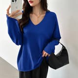 もっちり柔らかルーズニット Vネックニット オフィスカジュアル | COCOMOMO | 詳細画像22 