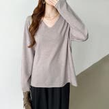 もっちり柔らかルーズニット Vネックニット オフィスカジュアル | COCOMOMO | 詳細画像26 