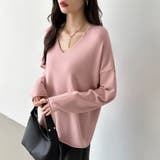 もっちり柔らかルーズニット Vネックニット オフィスカジュアル | COCOMOMO | 詳細画像8 